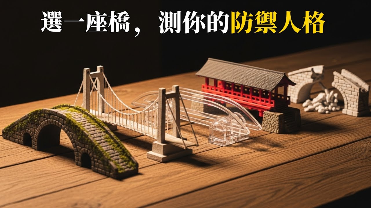 【榮格測試】世界崩塌時，你本能地逃往哪座橋？測你的「生存人格」與「防禦底牌」。🌉