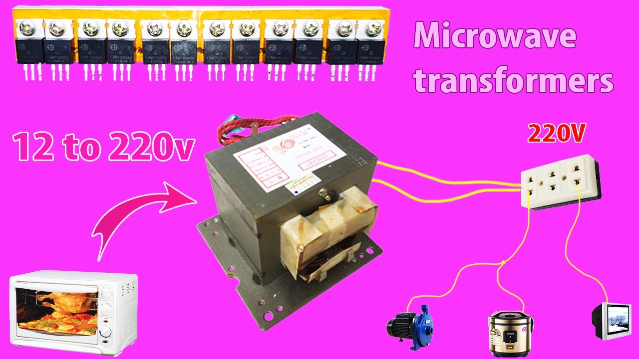 How to make a simple inverter 3000W, Microwave transformer, creative