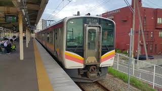 越後線E129系 白山発車