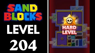 Sand Blocks: Drop Puzzle Level 204 Walkthrough 