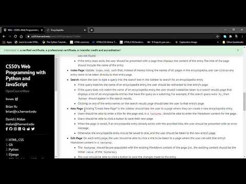 #Encyclopedia #Project1 @cs50's Web Programming with python and javascript