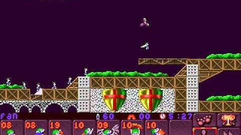 DOS Lemmings 2: The Tribes Medieval 1 LEMMING OF NOTTINGHAM