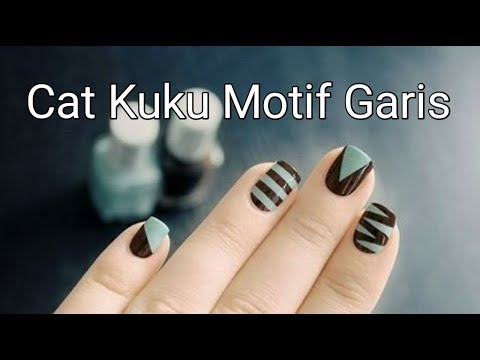 Cat Kuku Motif Garis Line Nail Art