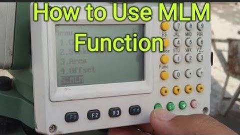How to Use the MLM function in the Total Station(H.D/V.D/S.D)