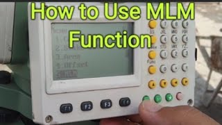 How to Use the MLM function in the Total Station(H.D/V.D/S.D)
