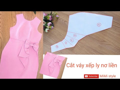 Video Mimi style : Thiết kế váy xếp ly nơ liền mặc Tết cực... - youtube