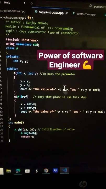 How to Create Copy Constructor in C++ programming #shorts #viral # ...