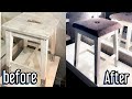 DIY Upcycling Vanity Chair / Stool On A Budget. Reupholstered Thrift Store Chair Stool Makeover