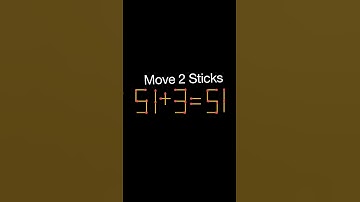 Matchstick problem challenge: move 2 matchsticks to make equation true #matchstick #shorts