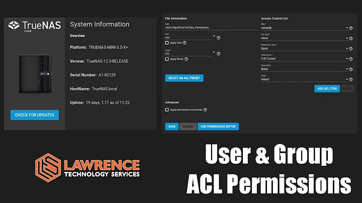 TrueNAS Core 12 User and Group ACL Permissions and SMB Sharing