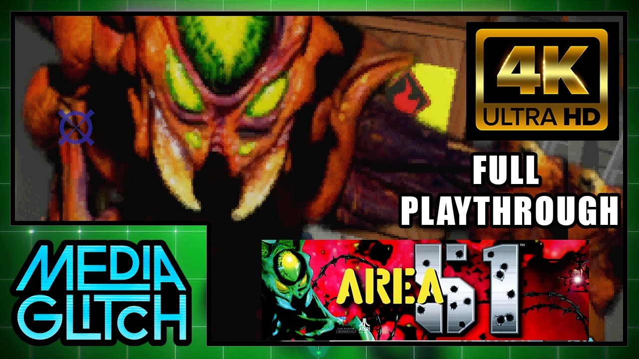 AREA 51 full playthrough 4K 60fps Both Endings #Area51 #Arcade #RetroGaming #4kgameplay