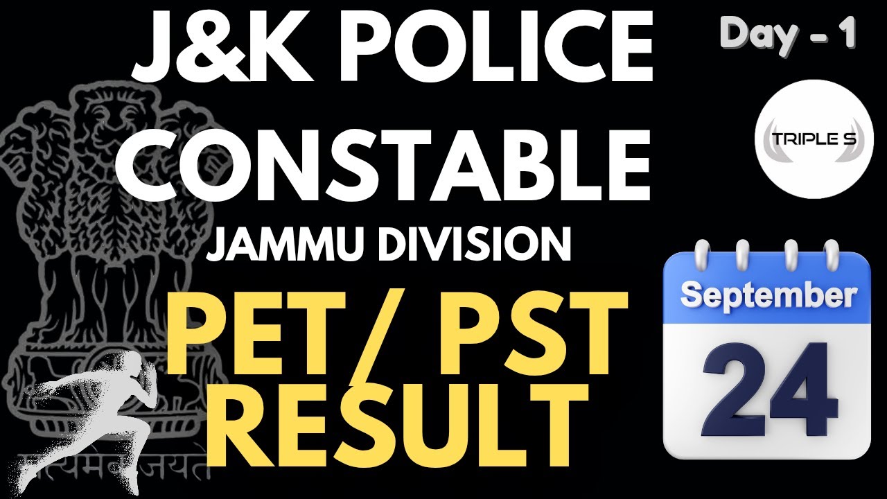 J&K Police Constable - Jammu Division - PET PST RESULT || Day 1 