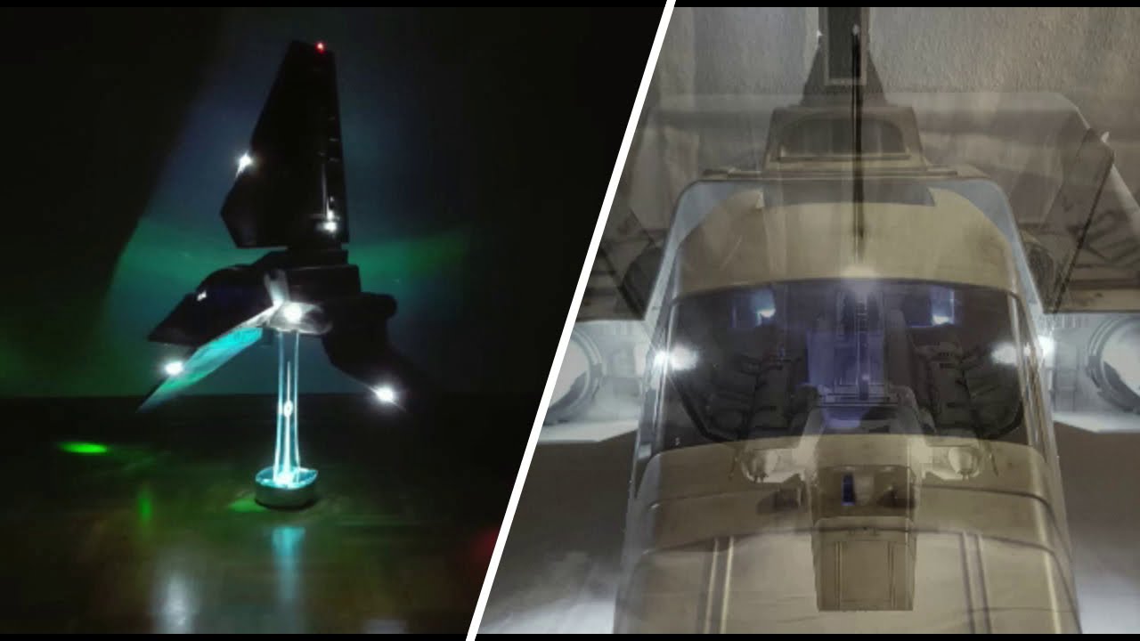 STAR WARS Custom Vintage Imperial Shuttle with Lights! YouTube