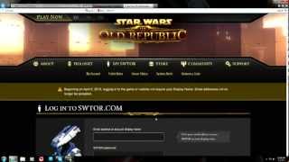 SW:TOR Update- New Login Procedure