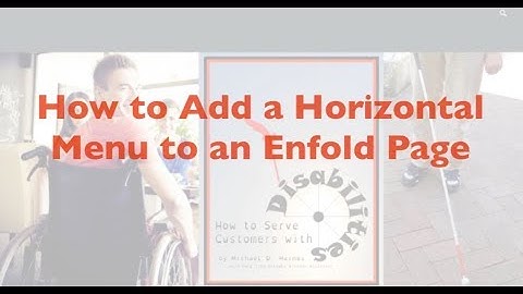 How to Add a Horizontal Menu to an Enfold Page
