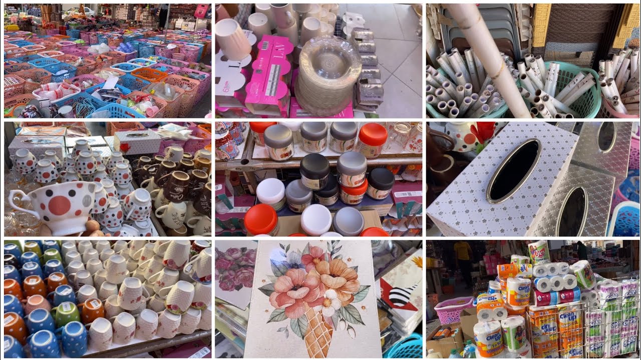 جولة بمحل لبيع الأواني المنزلية ابتدأ من 6 دراهم مع المواد الغذائيه و مواد التنظيف حي السلام اكادير