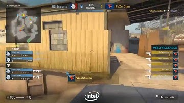 FaZe olofmeister Sick Deagle Frag vs G2 on Overpass