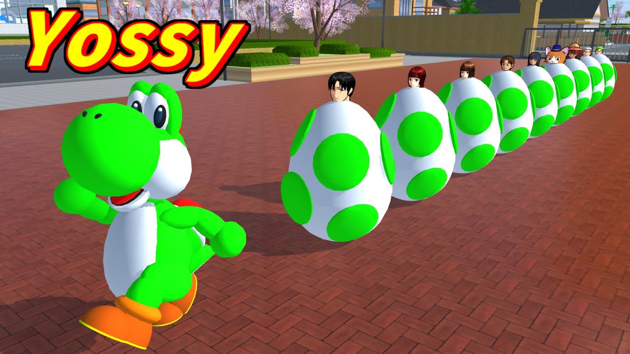 【サクラスクールシミュレーター】『人々を卵にして連れ歩くヨッシー』Yoshi who takes people with eggs