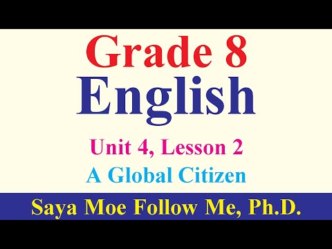Grade 8 English Unit 4 Lesson 2 A Global Citizen