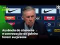 Ancelotti explica convocação 'supresa' de Weverton e porque João Pedro ficou fora da lista
