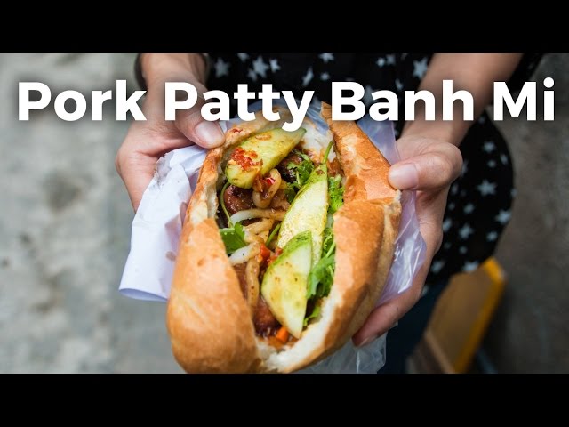 Delicious Pork Patty Banh Mi at Banh Mi 37 Nguyen Trai | Mark Wiens