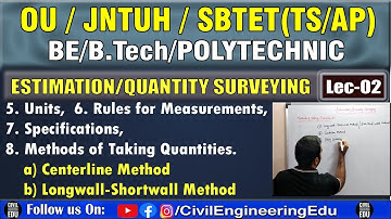 Quantity Estimation | centerline method | long wall short wall method | building estimation