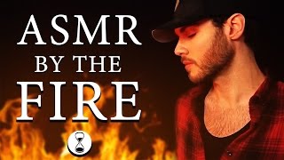 ASMR TINGLES BY THE FIRE ✰ Whispering ✰ Tapping ✰ Scratching ✰ Fire Sounds ✰ Wood Sounds