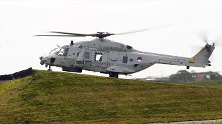 [4K] RNLAF NH90 Frigate Helicopter "Slope Landing"