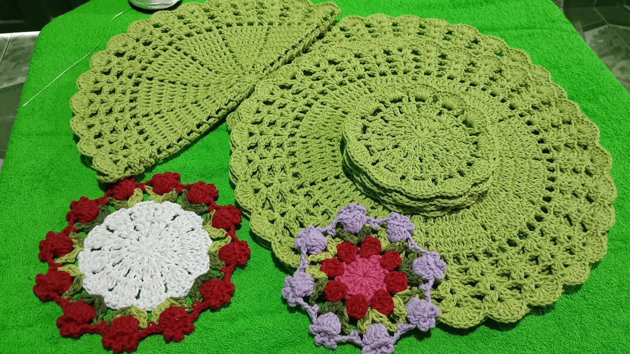 Meu primeiro jogo de sousplat - Venha conferir 💚