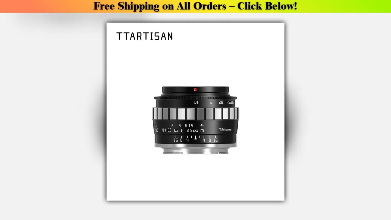 TTArtisan 23mm F1.4 Manual Focus Camera Lens for Sony E Mount a6300 Fuji XA XT3 XE Canon M6