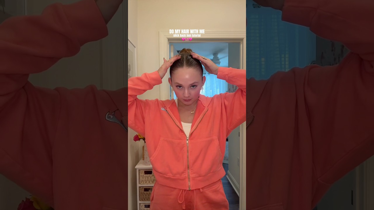 SLICK BACK BUN HAIR TUTORIAL | do my hair with me vlog #hair #tutorial #longhair #slickback