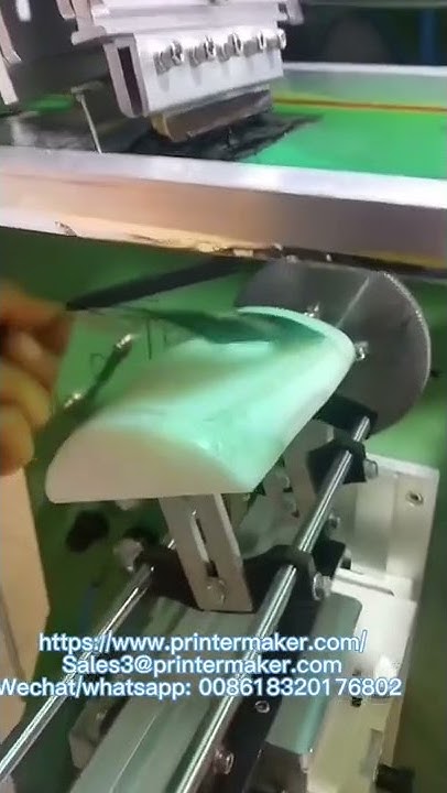 ACE shape cover screen printing machine model 400E - YouTube