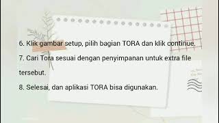 Cara Download dan Install Aplikasi TORA Setup
