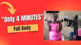 4-Minute Full Body Strength Workout/No Equipment Quick & Effective 