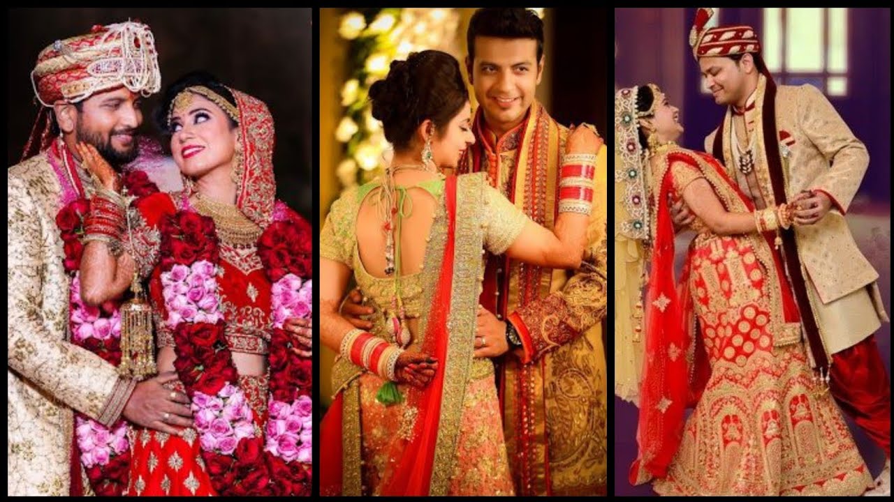 Candid Couple Shot - Bride in a Red Sequinned Lehenga and … | Indian  wedding photography poses, Indian wedding photography couples, Wedding  couple poses photography