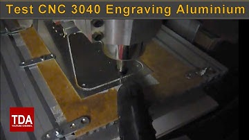 Test CNC 3040 Milling with Mach3 Demo Part 6 Test Engraving Aluminium