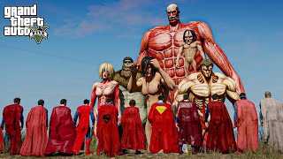 GTA 5 - Multiverse Superman VS Attack on Titan