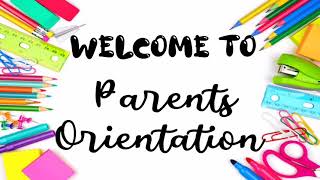 Orientation of Parents | Modular Distance Learning