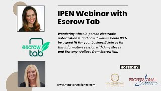 IPEN Webinar with EscrowTab