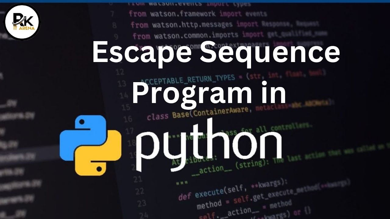 Escape Sequences in Python Explained with Practical Examples | RK IT ...