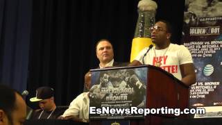 Adrien Broner Calls Jessica LIVE during presser