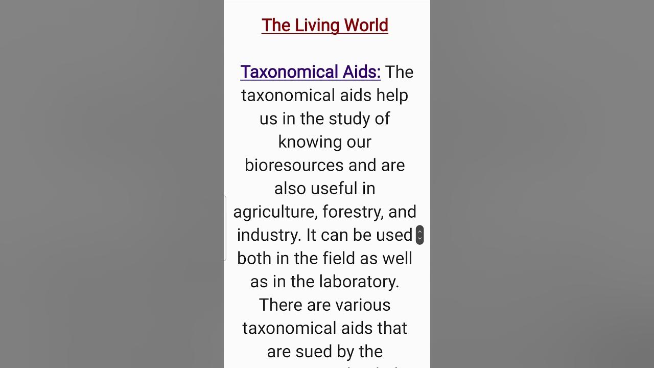 what-are-taxonomical-aids-class-11-biology-chapter-1-youtube