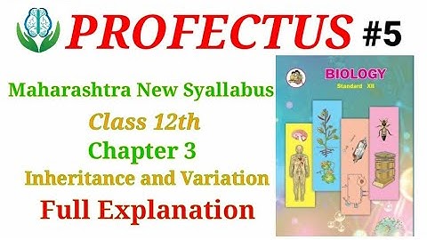 3.Inheritance and Variation 12std hsc || Autosomal inheritance || genetical disorders ||New Syllabus