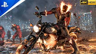 MARVEL’S WOLVERINE – Ghost Rider’s Crazy Motorcycle Chase Through Tokyo, Japan [4K HDR] screenshot 2