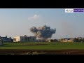 قصف النظام قرية جزرايا بالراميل والصواريخ