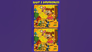 Spot the differences #253 : Can You Beat All 3 !? (A Bit Tricky) #short #findthedifference #shorts