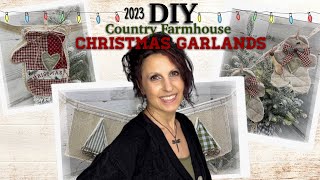 DIY Christmas Crafts | DIY Christmas Garlands | DIY Country Farmhouse Christmas Garland Decor