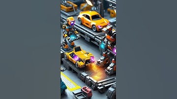 "Robots on the assembly line, building cars with precision ". 🚗💻