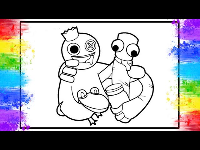 Rainbow Friends Coloring Book: 60+ Super Cute, Big and Easy Designs with Rainbow  Friends, Blue Rainbow Friends, Green Rainbow Friends, Orange Rainbow Friends,  And More! by Rainbow Friends The Official