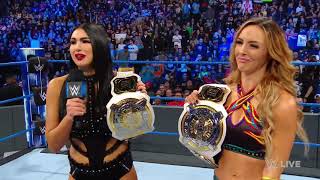 Iiconics C Vs Brooklyn Belles - Wwe Womens Tag Championships Match Smackdown Live, Apr. 9, 2019